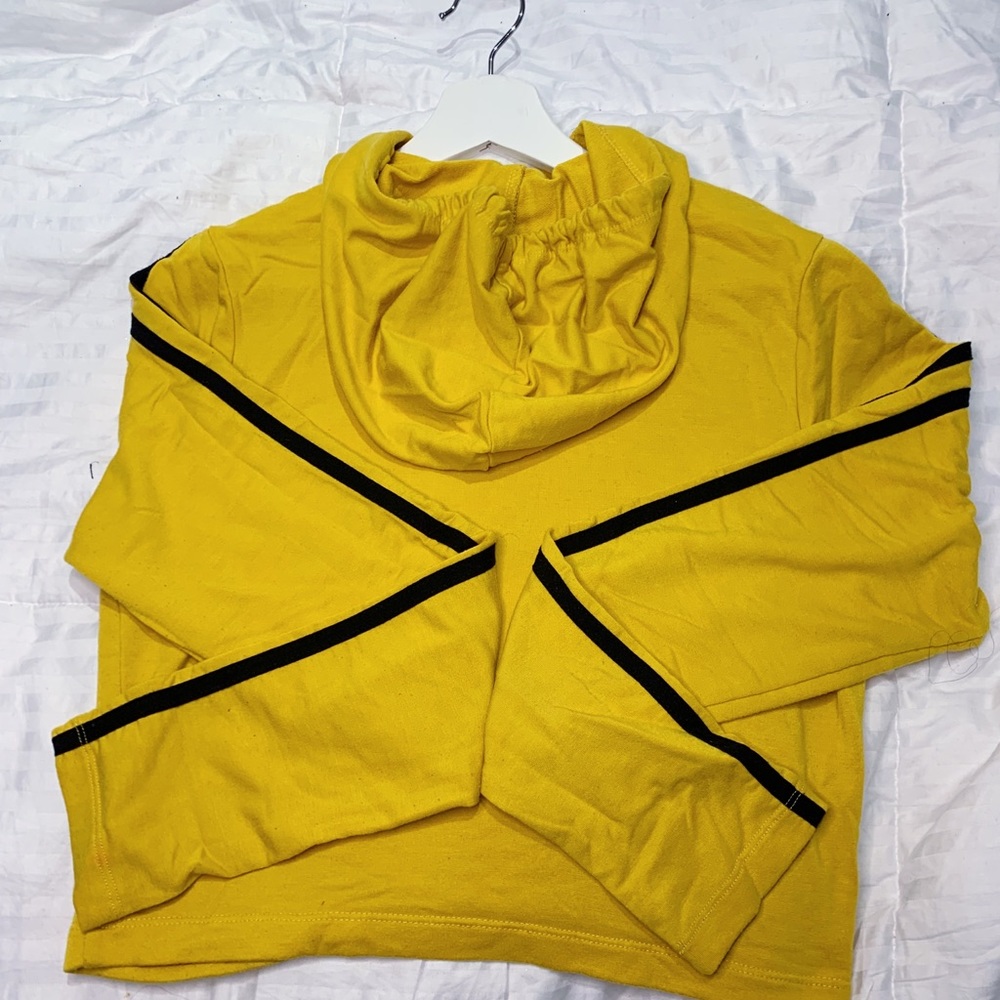 Yellow crop hoddie